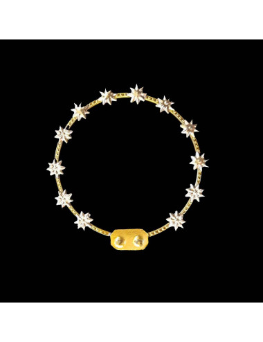 Aureole for Virgin or saint with stars made in brass