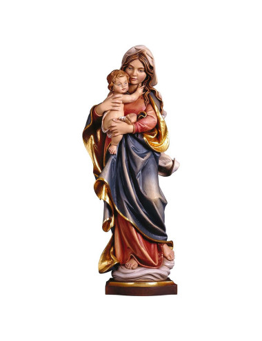 Virgin with child image made in wood carving