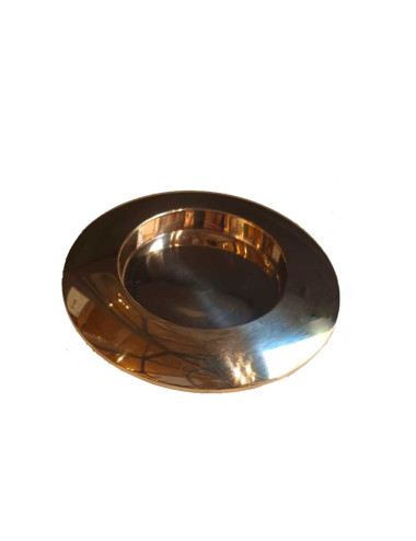 Modern style dish-type altar candlestick made in brass