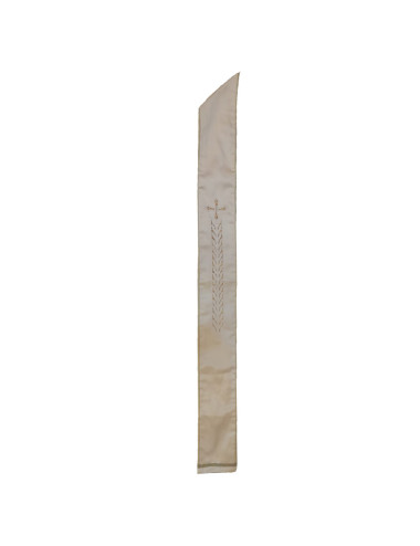 Stole made in white satin