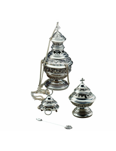 Censer, boat and spoon filgree open work