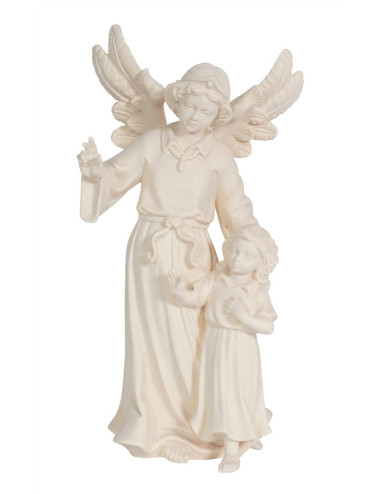 Guardian angel with child made in wood carving