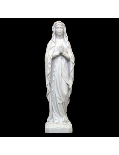 Imagen de Virgen de Lourdes realizada en piedra reconstituida