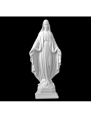 Imagen de la Virgen Milagrosa realizada en piedra reconstituida