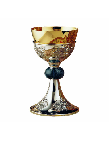 Chalice sterling silver classic lines agate node