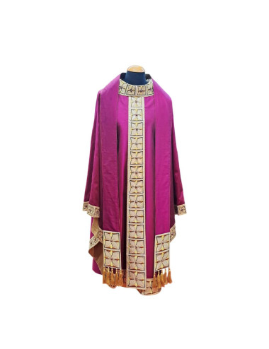 Chasuble on sale made in viola silk with braid