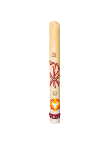 Easter candle made in beeswax