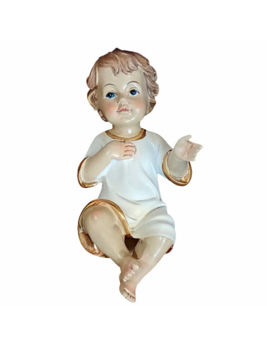 Niño Jesús realizado en resina coloreada
