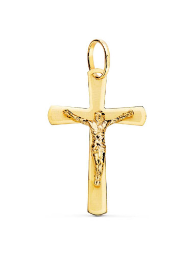 Cruz con cristo realizada en oro de ley