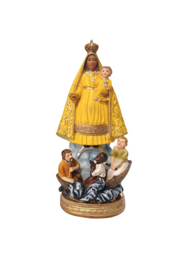Image of the Virgin of Charity of Cupper made in colored resin
