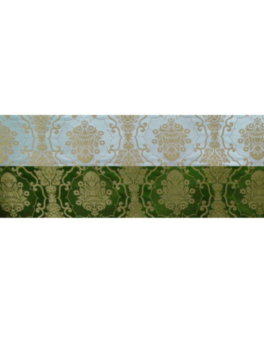 Brocade fabric decorated with vases