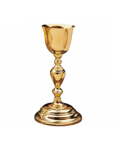 Chalice classic style in gold plated brass