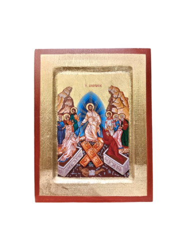 Icono griego con imagen de la Resurrección
