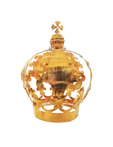 Corona imperial praga realizada en metal dorado