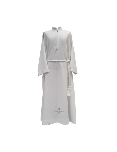 Alb made in mix cotton with embroidered cross