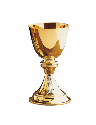 Simple style Chalice in gold plated brass