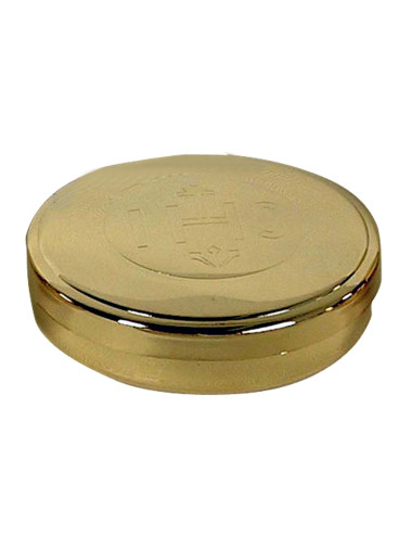 Hosts Box made in gold plated brass with JHS