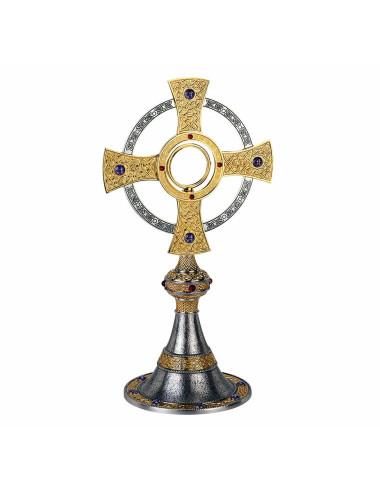 Celtic Monstrance enamels and tangled stones