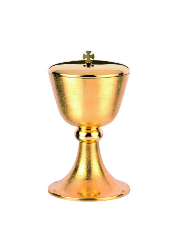 Ciborium simple design gold plated brass