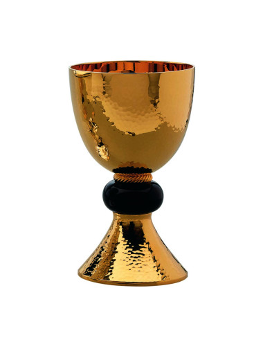 Chalice and bowl Paten modern style natural stone node