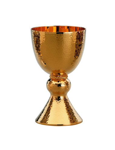Chalice and bowl Paten modern design hand hammering