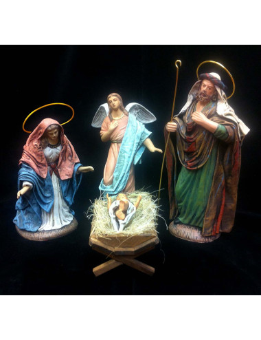 Nativity set made in clay and fabric