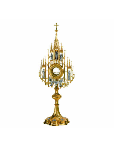 Gothic Monstrance Virgin Mary and Holy Spirit