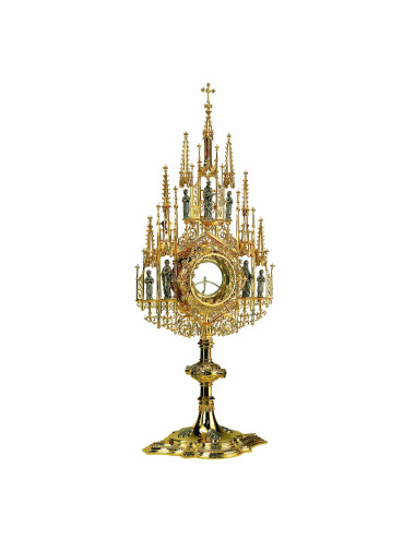 Gothic Monstrance Virgin Mary and Saints