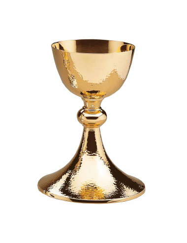 Chalice simple style round hammering