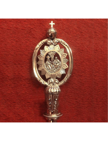 Scepter silver plated brass Holy Trinity