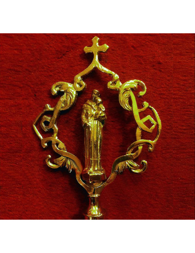 Scepter gold plated brass Saint Anthony