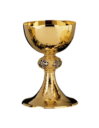 Classic chalice with hand hammered