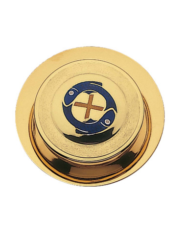 Hosts box with paten cross and fish motifs
