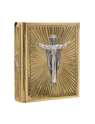 Book Cover with the Ascension made in brass