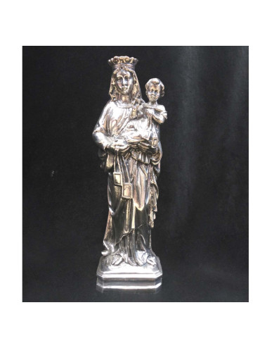 Virgen del Carmen en plata