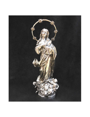 Imagen en plata de la Virgen Inmaculada