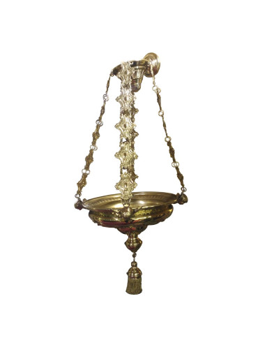 Sanctuary lamp decorated with angels