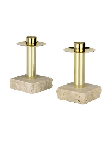 Altar Candlestick made brass and marble