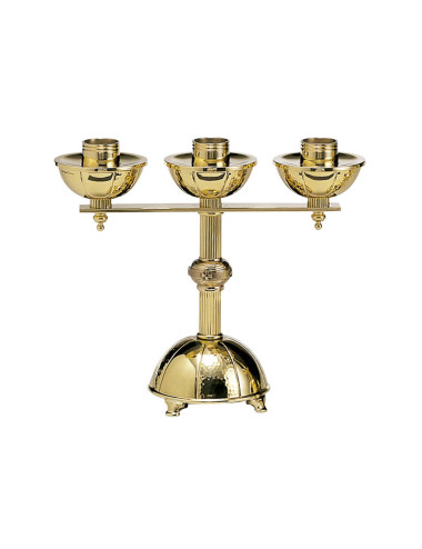Candelero de Altar moderno de 3 luces en metal