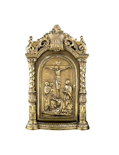 Tabernacle with the Crucifixion scene
