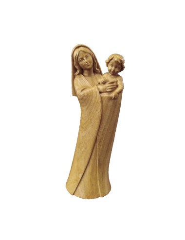 Virgin with child image made in wood carving
