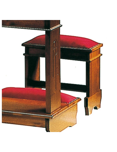 Bench made in wood and velvet