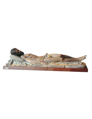 Cristo yacente en madera de cedro