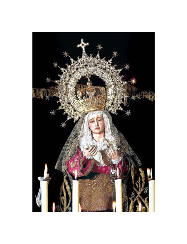 Virgen Dolorosa para vestir talla de madera