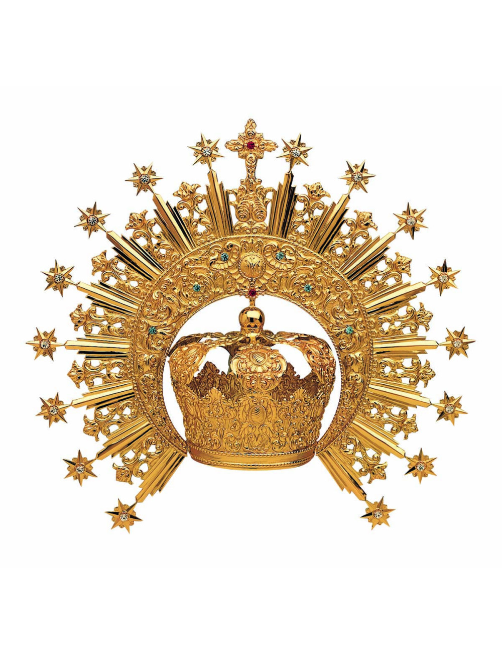 Corona Imperial metal o plata con piedras