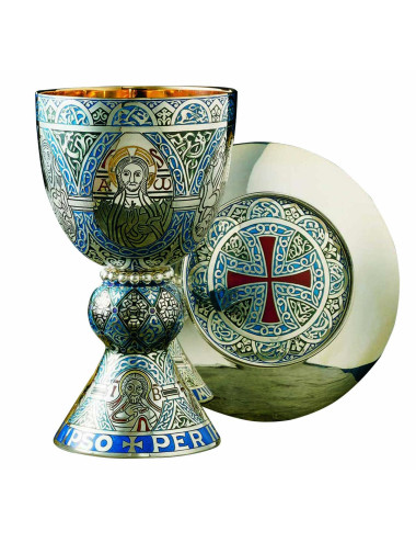 Chalice and Paten Tassilo fire enamels