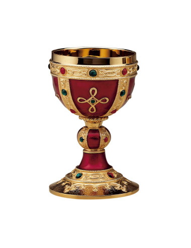 Chalice Visigoth and Paten cabouchons and enamels