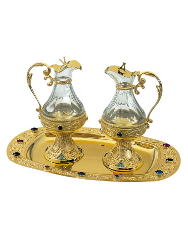 Cruet set "St. Remy" made in brass or silver plated
