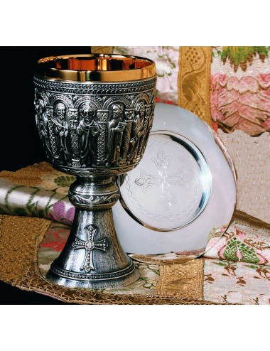 Chalice Romanesque and Paten Twelve Apostles