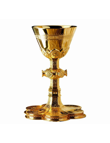 Chalice Gothic and Paten with medals